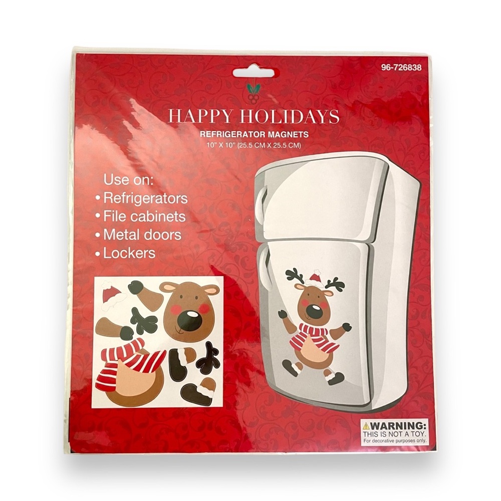 NEW Christmas Holiday Reindeer Large Magnet Xmas Decoration Seasonal Decor NIP